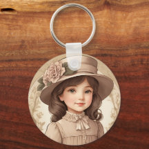 Cute Vintage Victorian Girl Porträtt