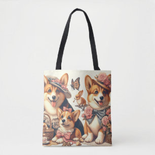 Cute Vintage Welsh Corgi Cardigan Tygkasse