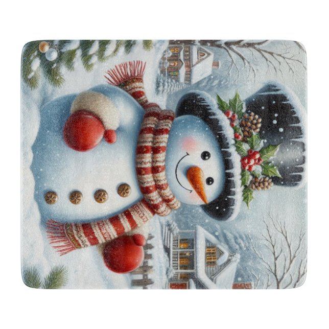 Cute, Vintage/Whimistisk jul/vintertid snögubbe (Framsidan)