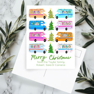 Cute-Vintagen i julklapp Motorhem RV Julafton Vykort