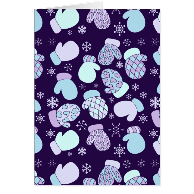 Cute vintermittpunkter hälsningskort (Framsidan)