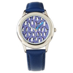 Cute vinterpenguin mönster armbandsur
