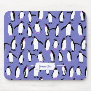 Cute vinterpenguin mönster musmatta