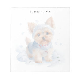 Cute vinterYorkshire Terrier-personlig, Hund Anteckningsblock