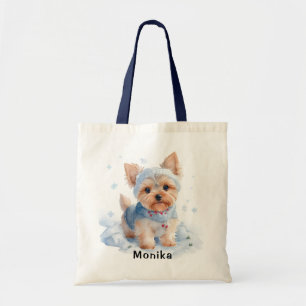 Cute vinterYorkshire Terrier-personlig, Hund Tygkasse