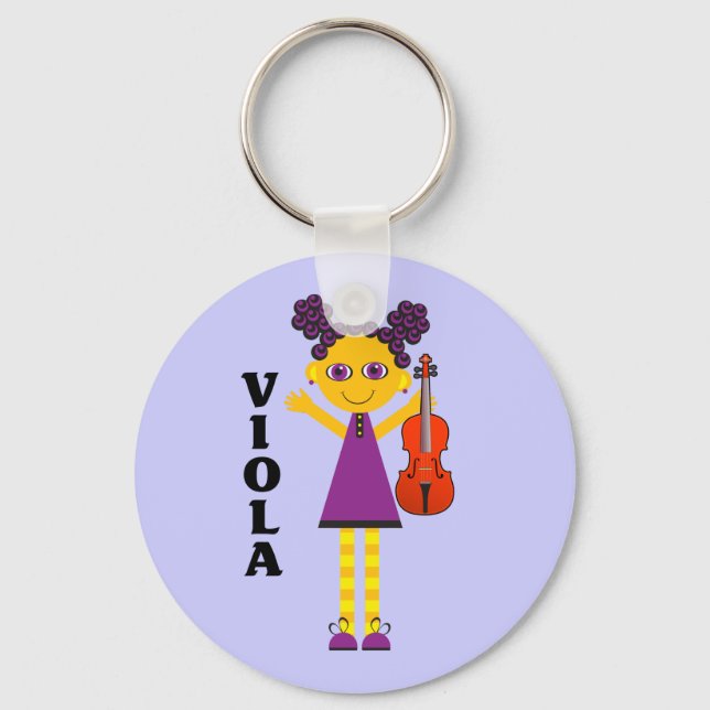 Cute Viola Girl Keychain Nyckelring (Framsida)