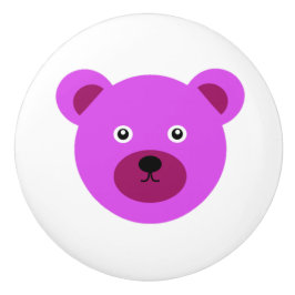 Cute Violet Bear Knopp