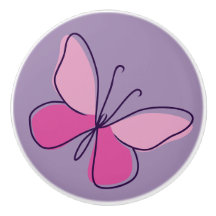 Cute Violet Rosa Butterfly Doodle