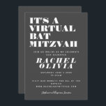 Cute Virtuell Online, Bat mitzvah svartvitt Inbjudningar<br><div class="desc">Cute Virtuell Online Svartvitt Bat mitzvah inbjudan</div>