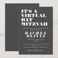 Cute Virtuell Online, Bat mitzvah svartvitt