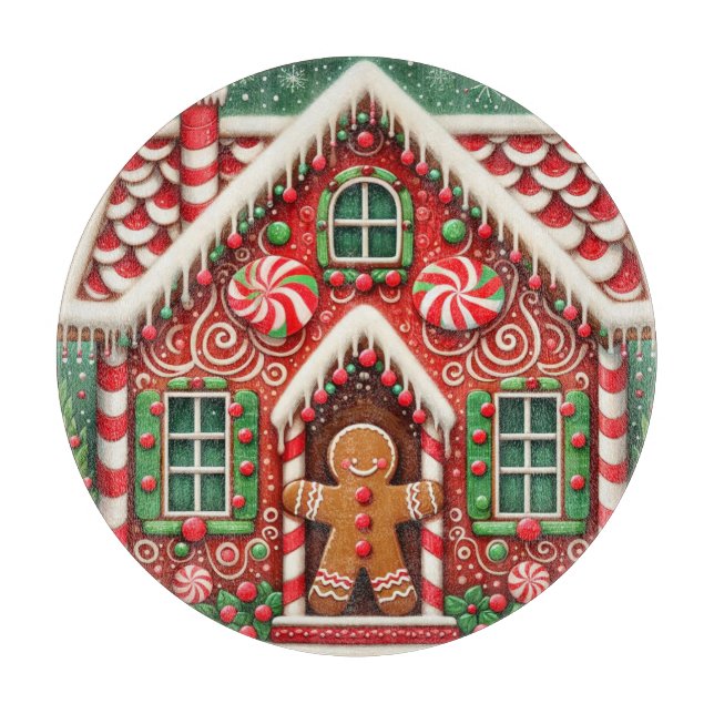 Cute, vismisk pepparkaksgubbe och hus (Framsidan)