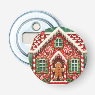 Cute, vismisk pepparkaksgubbe och hus flasköppnare