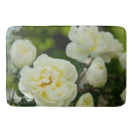 Cute vit ros för positivt badrumsmatta