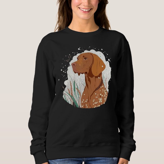 Cute Vizsla Dog on Vizsla Lover_3 T Shirt (Framsida)