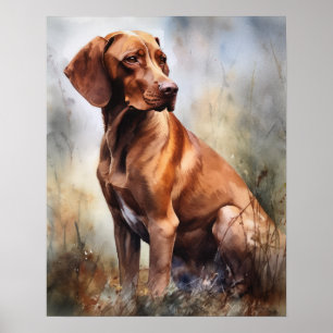 Cute Vizsla Hund Art-utskrift Poster