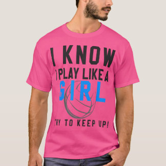Cute Volleyball för flickor, unga flickor, volleyb T Shirt