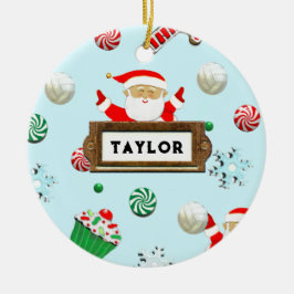 Cute Volleyball-jul - insamlingsbar Julgransprydnad Keramik