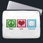 Cute Volleyball Laptop Fodral<br><div class="desc">Fred i Kärlek Volleyball. Jag har volleyball.</div>