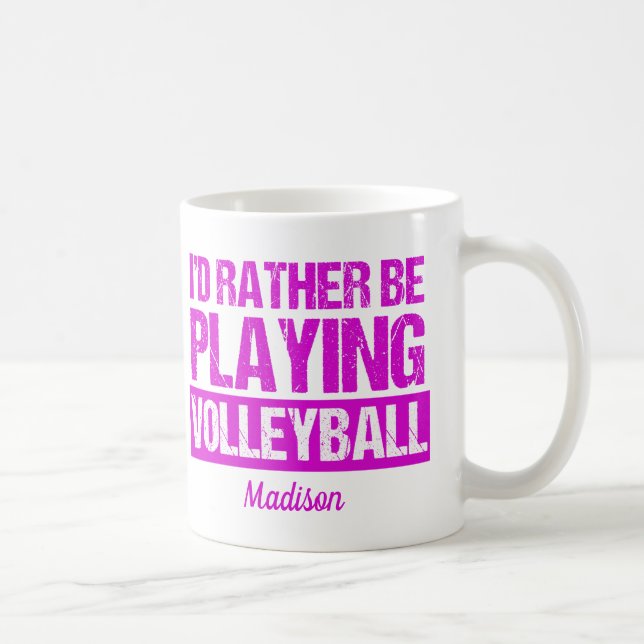 Cute Volleyball Player Kaffemugg (Höger)