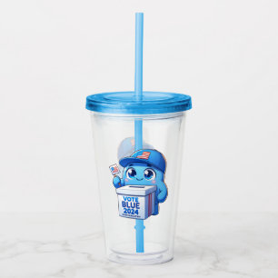 Cute Vote Blue 2024 Presidentens Anpassningsbar 16 Take Away Mugg