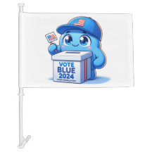 Cute Vote Blue 2024 Presidentvalet Car Flagga