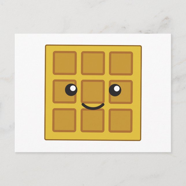 Cute Waffle Vykort (Framsida)