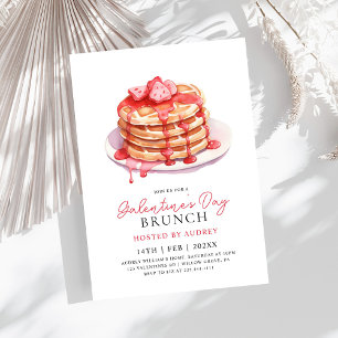 Cute Waffles Valentiness Galentines Brunch Inbjudningar