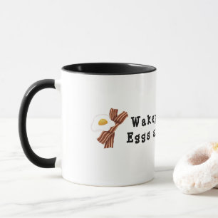Cute Wakey, Wakey, Eggs och Bakey-kaffe Mugg