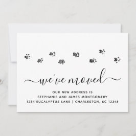Cute Walking Tass avtryck Flytta Announcement Card Meddelande