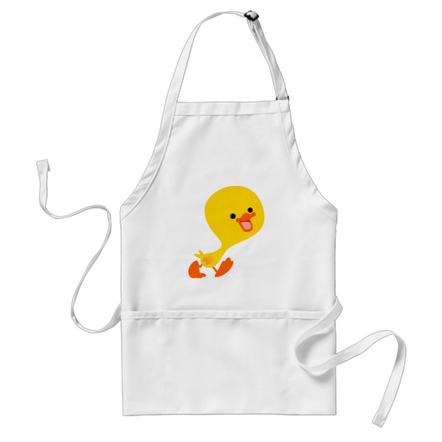 Cute Walking Tecknad Duckling Apron Förkläde (Framsidan)