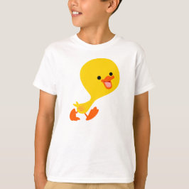 Cute Walking Tecknad Duckling Children T-Shirt