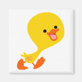 Cute Walking Tecknad Duckling Magnet