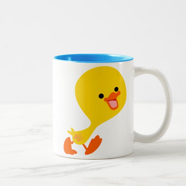 Cute Walking Tecknad Duckling Mugg (Höger)