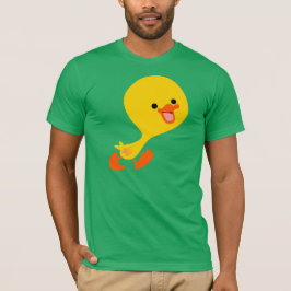 Cute Walking Tecknad Duckling T-Shirt