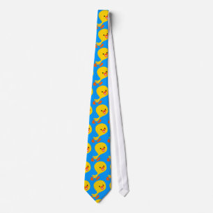 Cute Walking Tecknad Duckling Tie Slips
