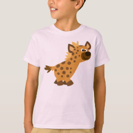 Cute Walking Tecknad Hyena Children T-Shirt