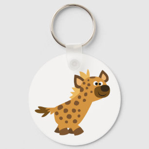 Cute Walking Tecknad Hyena Nyckelring