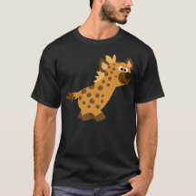 Cute Walking Tecknad Hyena T-Shirt