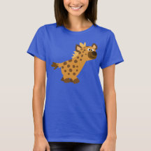 Cute Walking Tecknad Hyena Women T-Shirt