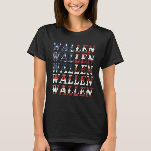 Cute Wallen American Flagga Rött vitt blått Merch T Shirt