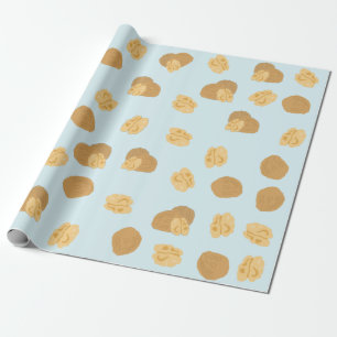Cute Walnut Nöt Mönster Presentpapper