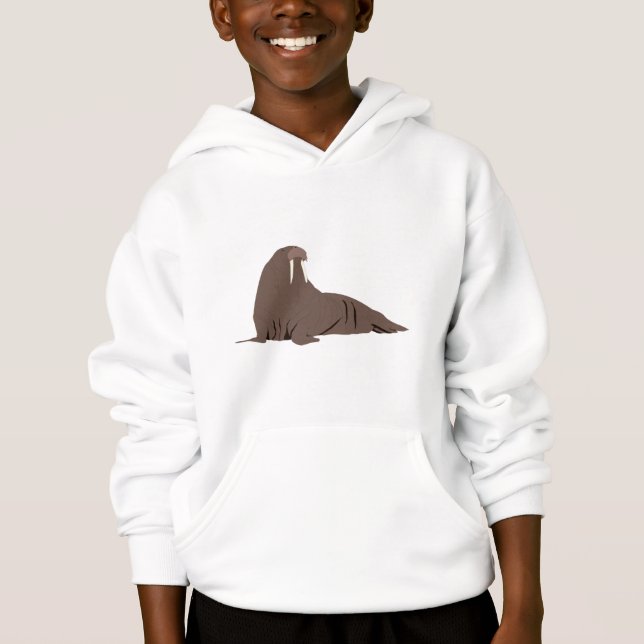 Cute Walrus Illustration T Shirt (Framsida)