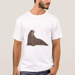 Cute Walrus Illustration T Shirt