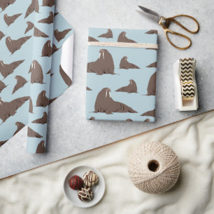 Cute Walrus Mönster Presentpapper