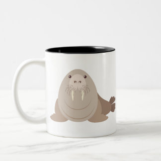 Cute walrus Två-Tonad mugg