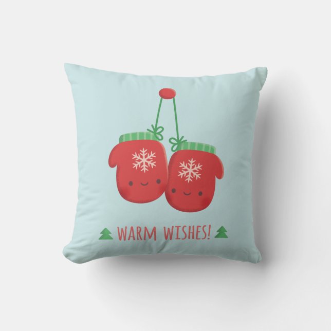 Cute Warm Önskemål Mittens julrumsdekår Kudde (Framsida)