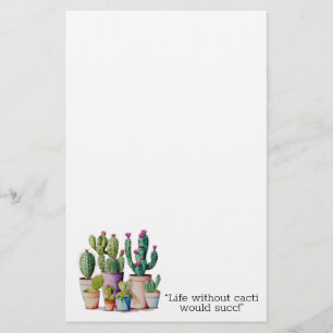 Cute water color cacti cactus succuls in pots brevpapper