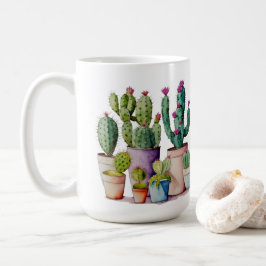 Cute water color cacti cactus succuls in pots kaffemugg