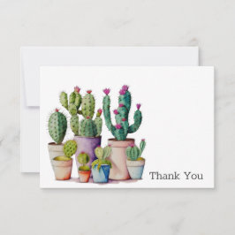 Cute water color cacti cactus succuls in pots tack kort