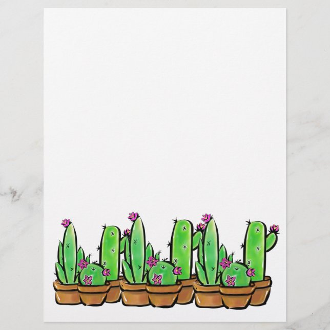 Cute water color Cactus cacti succulents (Framsida)